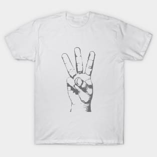 three fingers T-Shirt